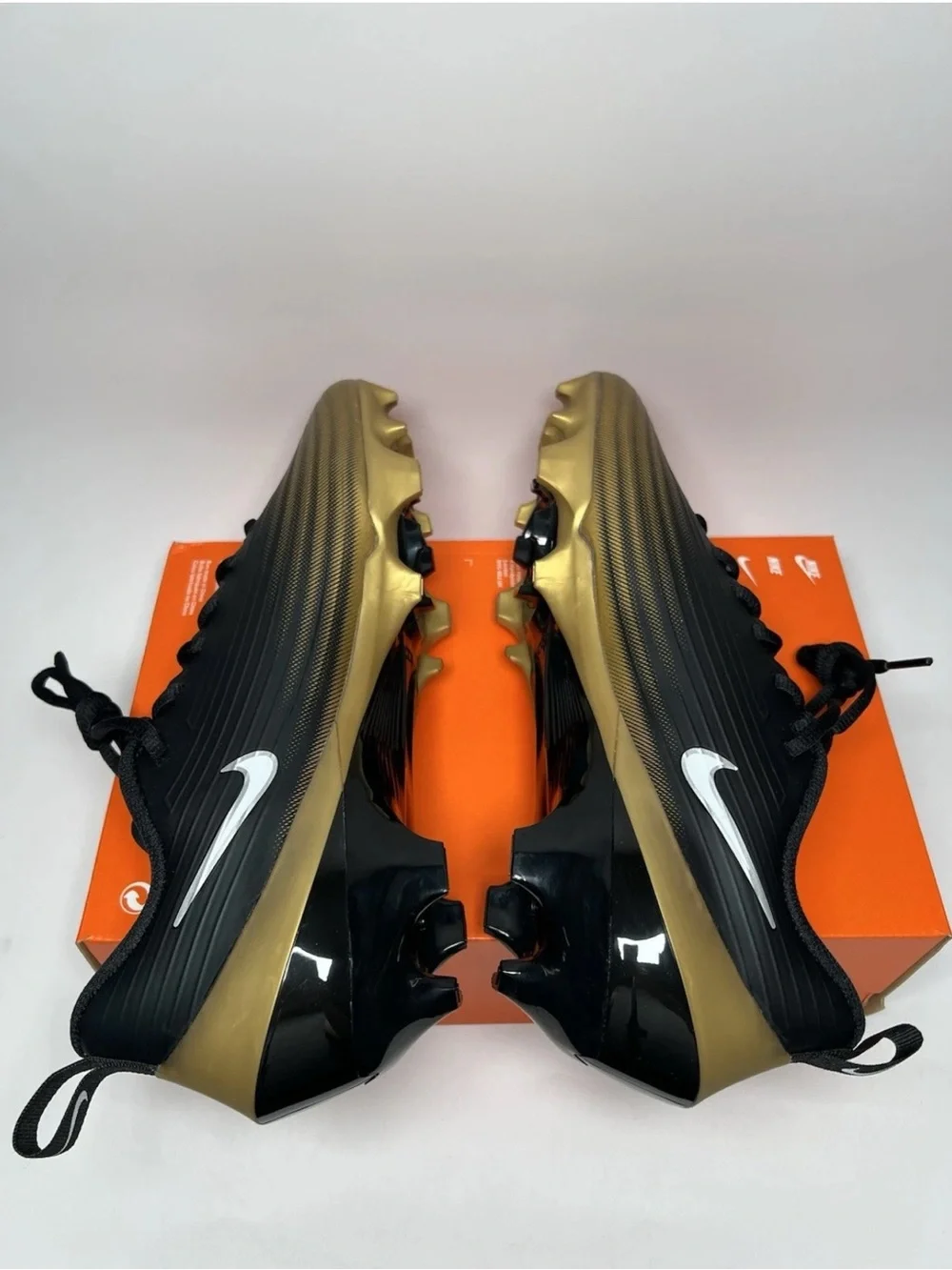 Nike Vapor Speed 3 Pro 360 Black Gold Football Cleats FB3303-003 Men's Size 7